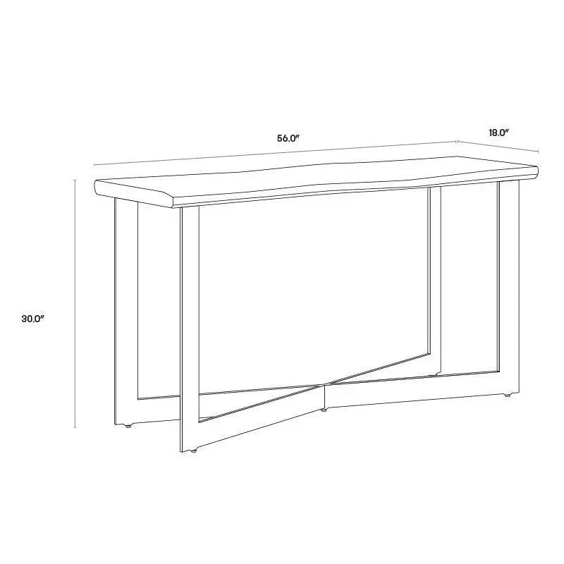 Marley Console Table Antique Gunmetal Iron Legs - LOOMLAN - SUNPAN - Console Tables