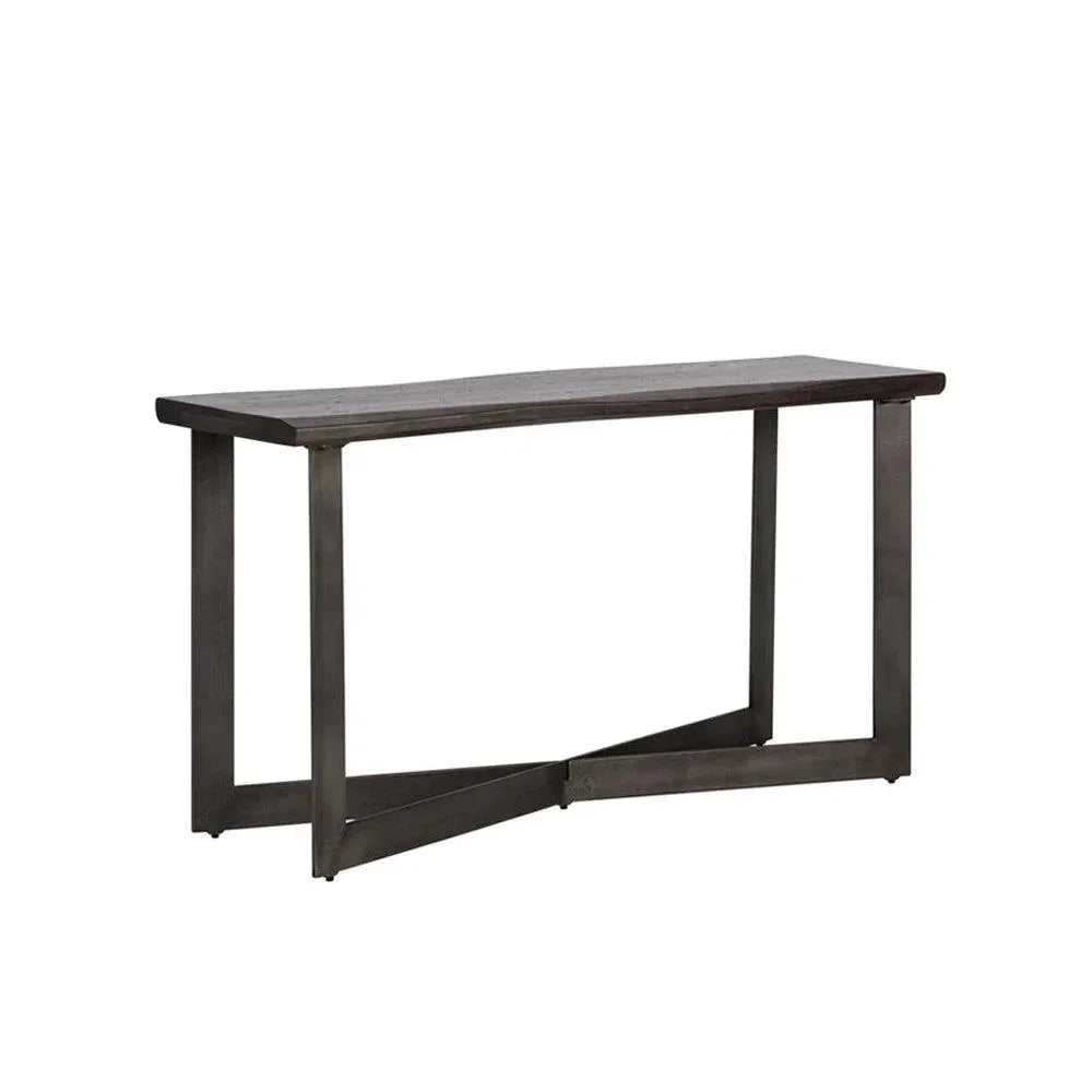 Marley Console Table Antique Gunmetal Iron Legs - LOOMLAN - SUNPAN - Console Tables