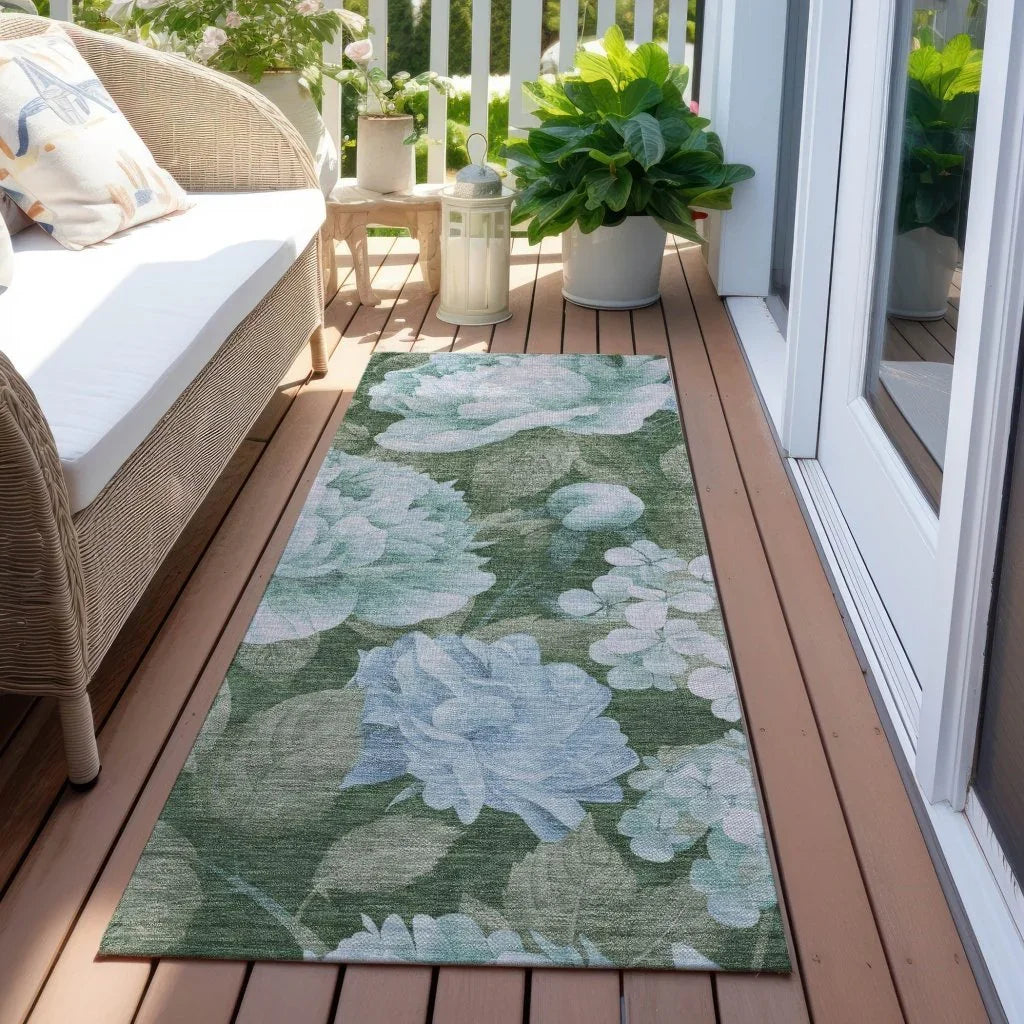 Maroque Blue Washable Indoor - Outdoor Rug - LOOMLAN - LOOMLAN Rugs - Outdoor Rugs