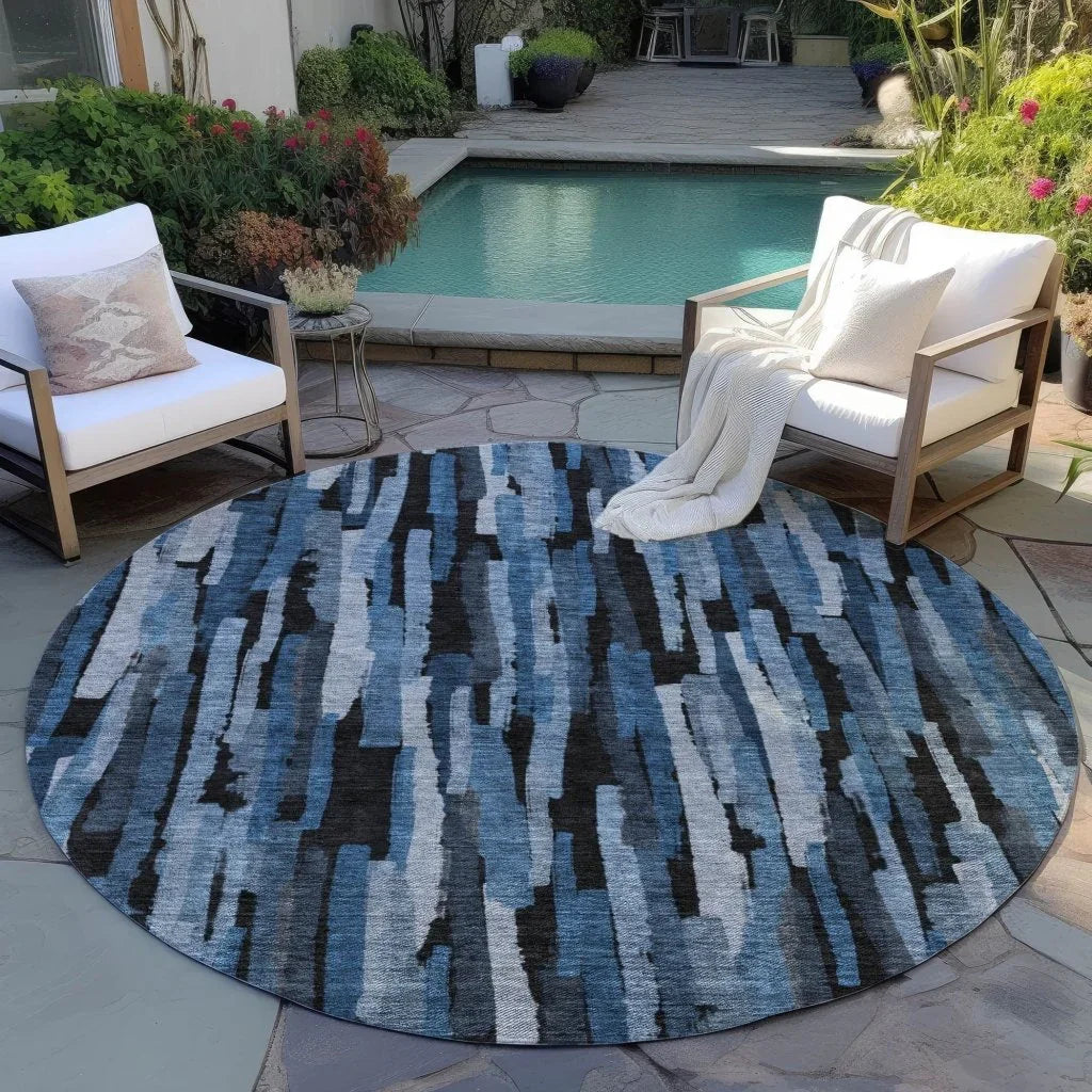 Marrah Blue Washable Indoor-Outdoor Rug-Outdoor Rugs-LOOMLAN Rugs-LOOMLAN