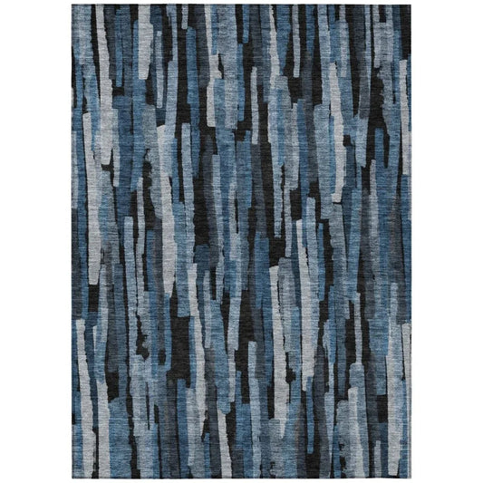 Marrah Blue Washable Indoor-Outdoor Rug-Outdoor Rugs-LOOMLAN Rugs-2'6" x 3'10"-LOOMLAN