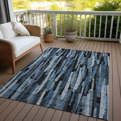 Marrah Blue Washable Indoor-Outdoor Rug-Outdoor Rugs-LOOMLAN Rugs-LOOMLAN