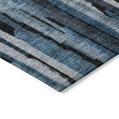 Marrah Blue Washable Indoor-Outdoor Rug-Outdoor Rugs-LOOMLAN Rugs-LOOMLAN