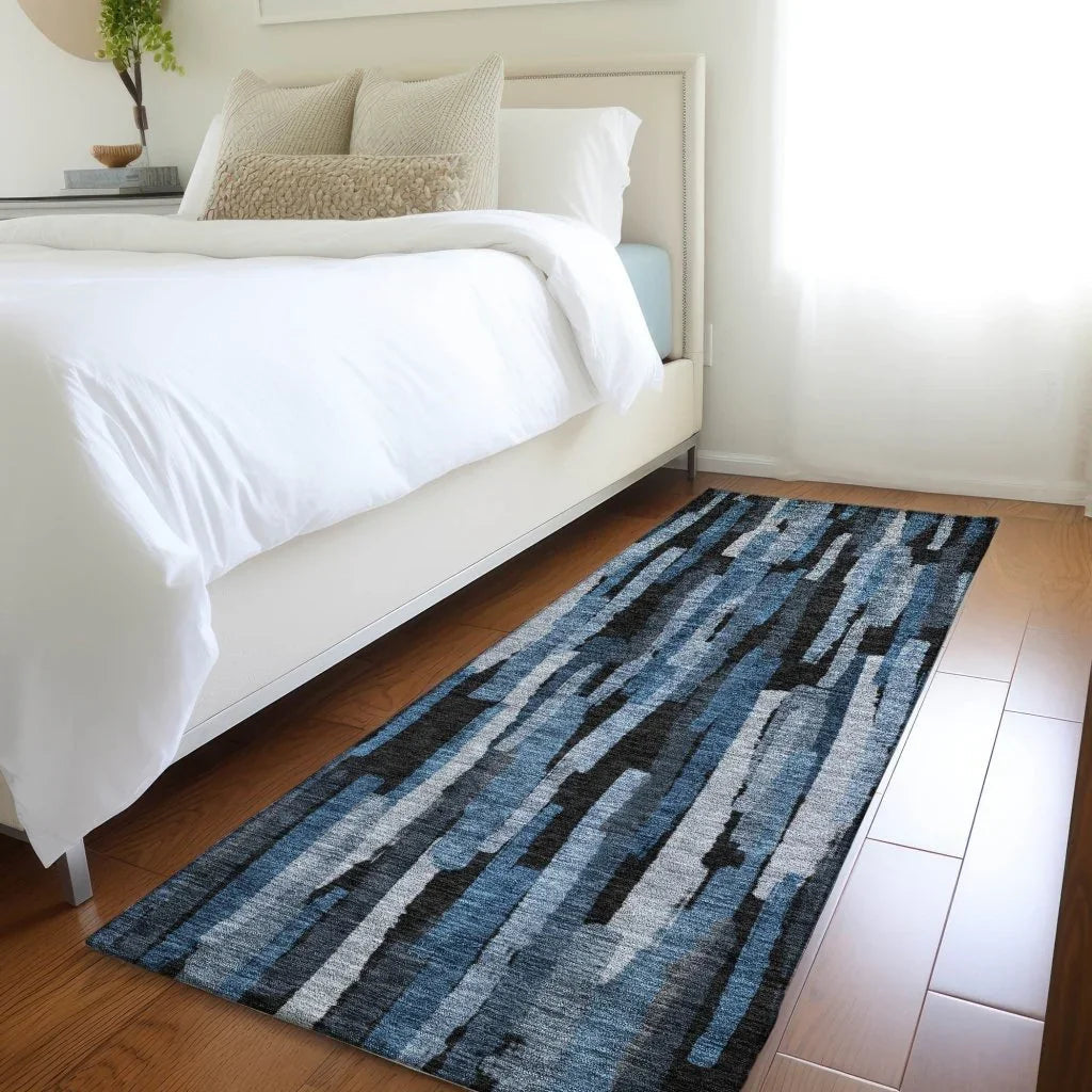 Marrah Blue Washable Indoor-Outdoor Rug-Outdoor Rugs-LOOMLAN Rugs-LOOMLAN