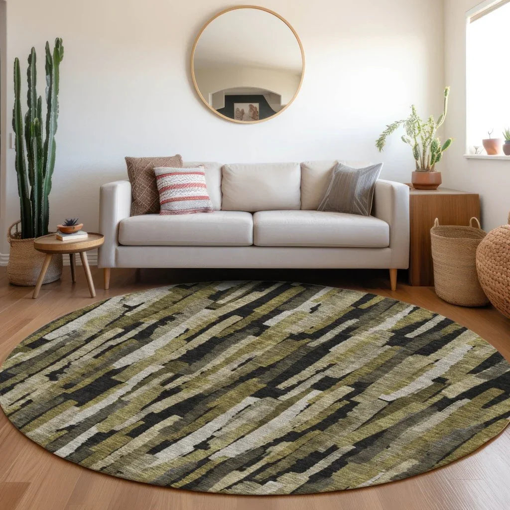 Marrah Brown Washable Indoor-Outdoor Rug-Outdoor Rugs-LOOMLAN Rugs-LOOMLAN