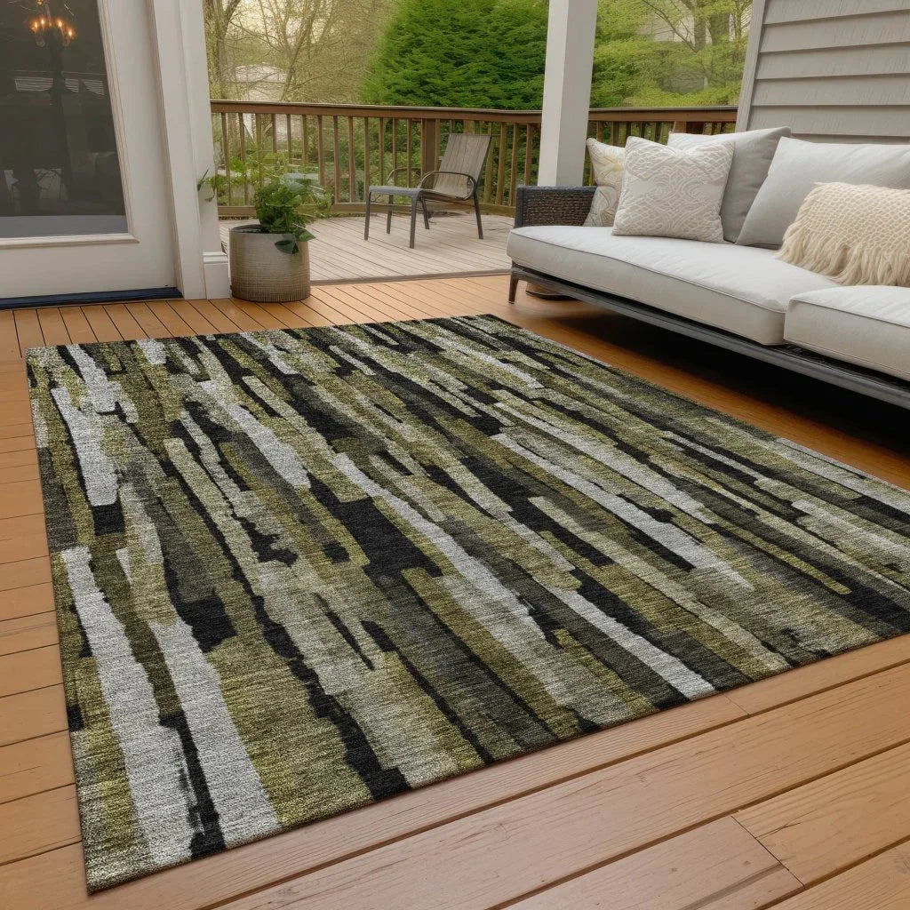 Marrah Brown Washable Indoor-Outdoor Rug-Outdoor Rugs-LOOMLAN Rugs-LOOMLAN
