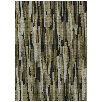 Marrah Brown Washable Indoor-Outdoor Rug-Outdoor Rugs-LOOMLAN Rugs-2'6" x 3'10"-LOOMLAN