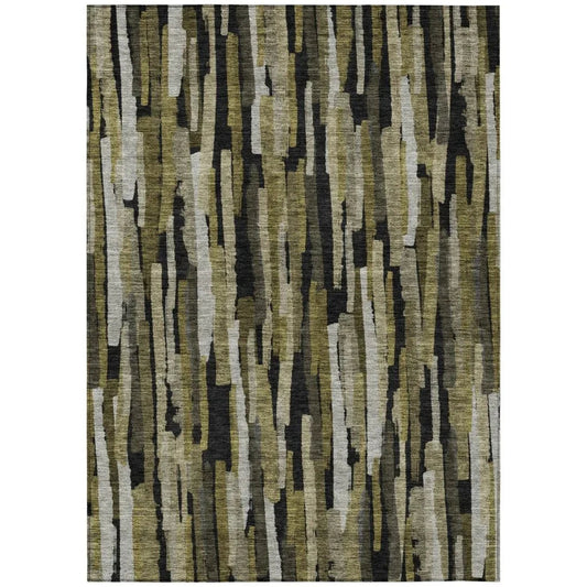 Marrah Brown Washable Indoor-Outdoor Rug-Outdoor Rugs-LOOMLAN Rugs-2'6" x 3'10"-LOOMLAN