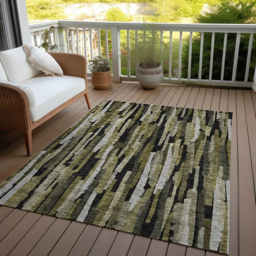 Marrah Brown Washable Indoor-Outdoor Rug-Outdoor Rugs-LOOMLAN Rugs-LOOMLAN
