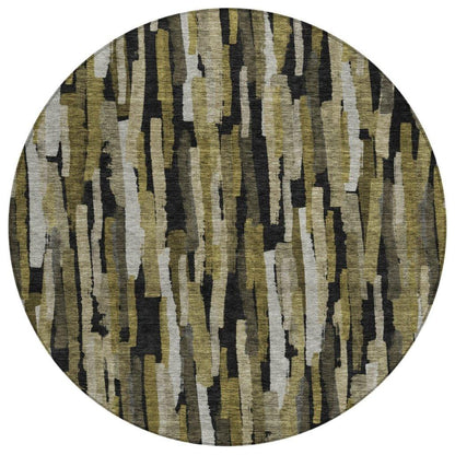Marrah Brown Washable Indoor-Outdoor Rug-Outdoor Rugs-LOOMLAN Rugs-8' x 8'-LOOMLAN