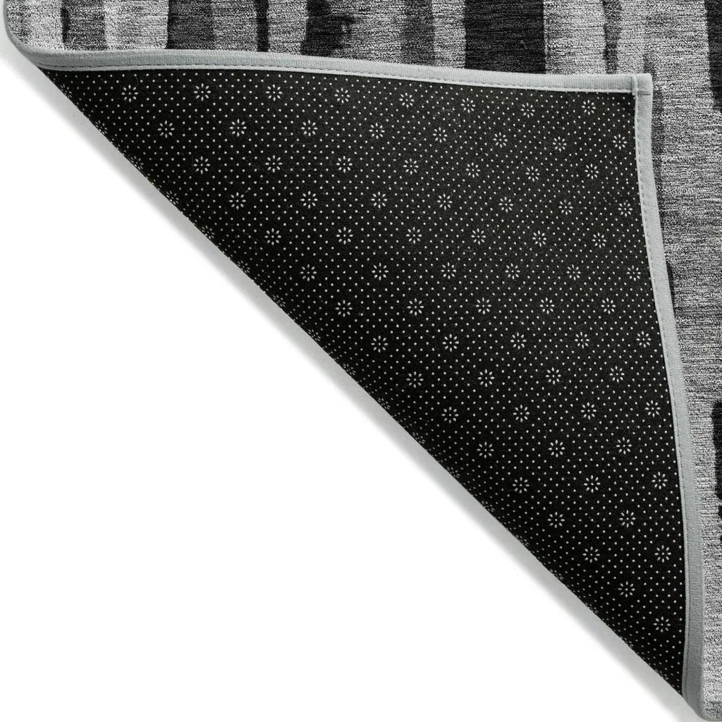 Marrah Gray Washable Indoor-Outdoor Rug-Outdoor Rugs-LOOMLAN Rugs-LOOMLAN