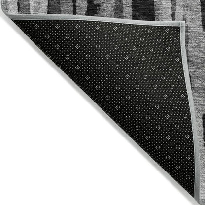 Marrah Gray Washable Indoor-Outdoor Rug-Outdoor Rugs-LOOMLAN Rugs-LOOMLAN