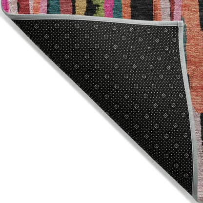 Marrah Pink Washable Indoor-Outdoor Rug-Outdoor Rugs-LOOMLAN Rugs-LOOMLAN