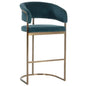 Marris Leather or Velvet Modern Barstool - LOOMLAN - SUNPAN - Bar Stools
