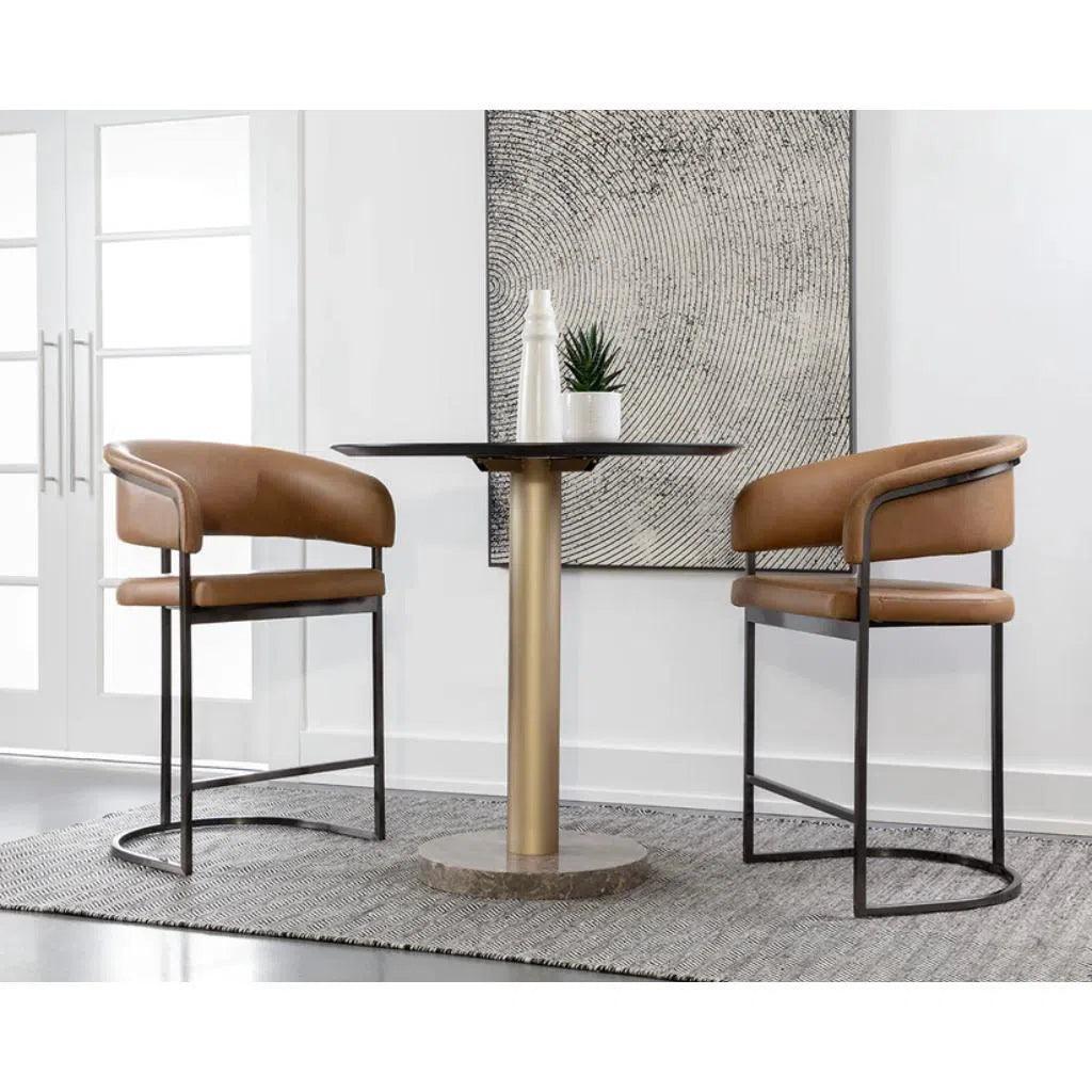 Marris Leather or Velvet Counter Stool - LOOMLAN - SUNPAN - Counter Stools
