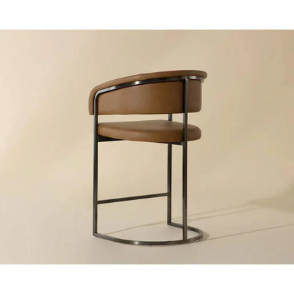 Marris Leather or Velvet Counter Stool - LOOMLAN - SUNPAN - Counter Stools