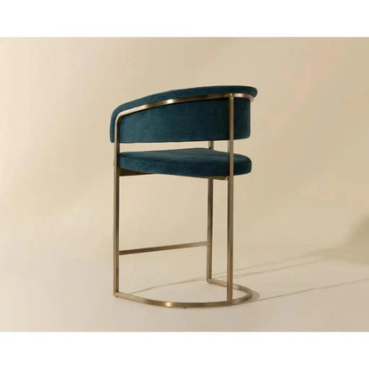 Marris Leather or Velvet Counter Stool - LOOMLAN - SUNPAN - Counter Stools