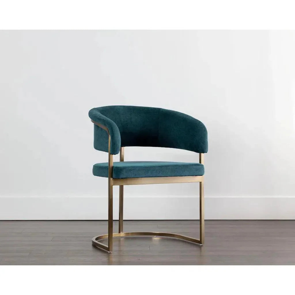 Marris Velvet Dining Armchair - LOOMLAN - SUNPAN - Dining Chairs