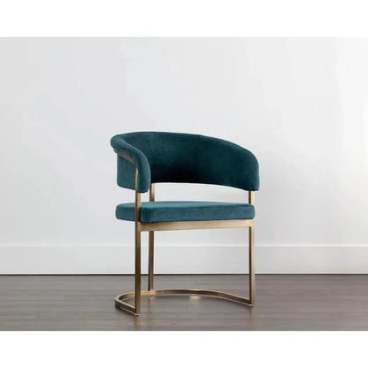 Marris Velvet Dining Armchair - LOOMLAN - SUNPAN - Dining Chairs