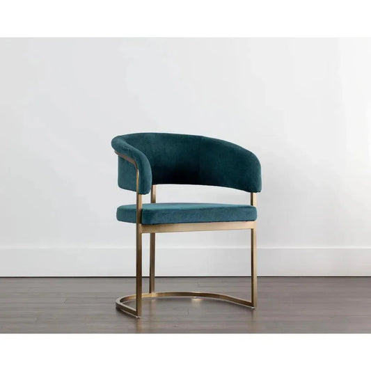 Marris Velvet Dining Armchair - LOOMLAN - SUNPAN - Dining Chairs