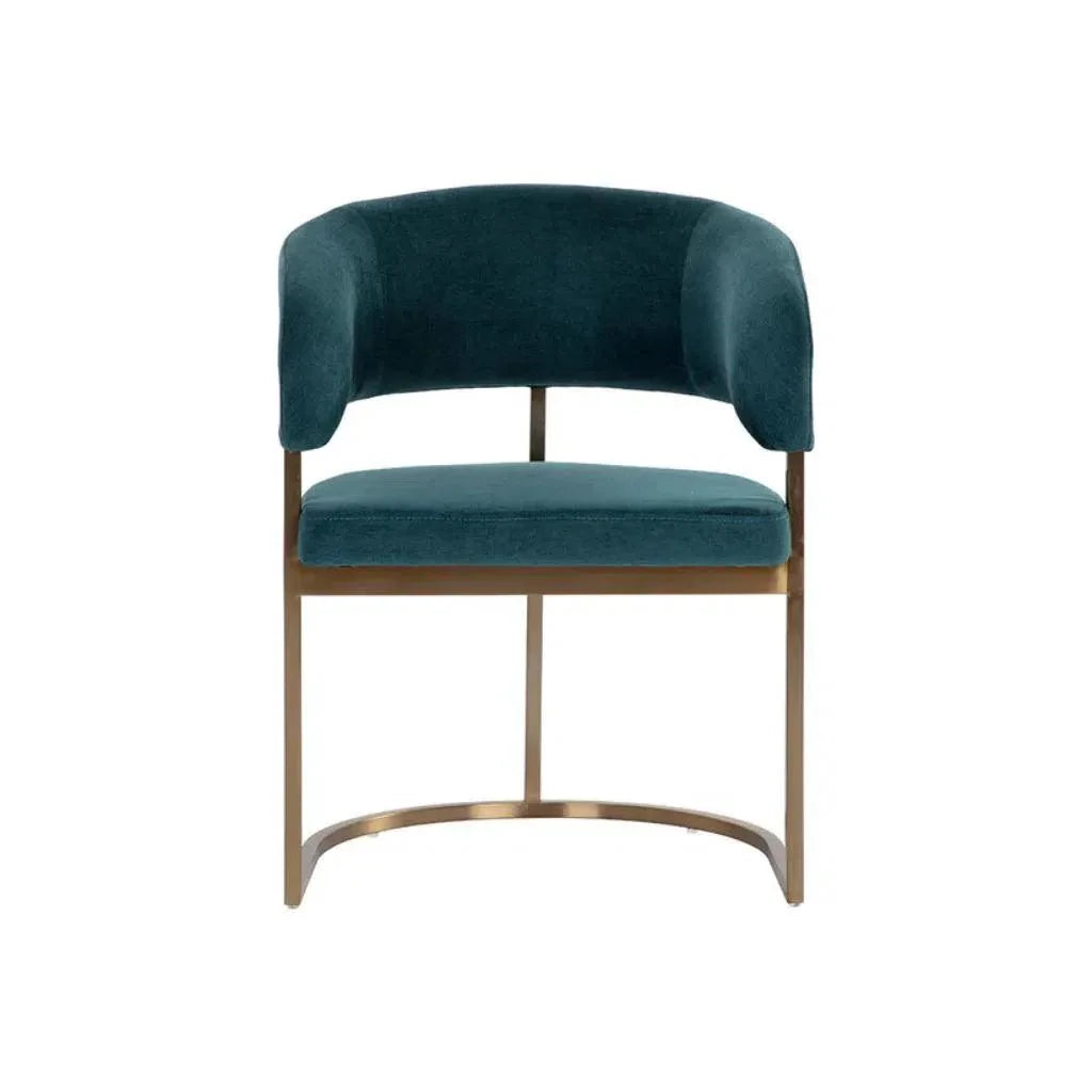 Marris Velvet Dining Armchair - LOOMLAN - SUNPAN - Dining Chairs