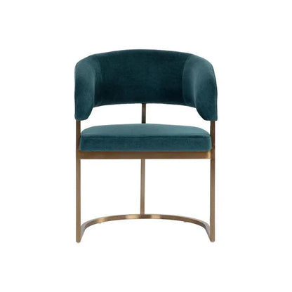 Marris Velvet Dining Armchair - LOOMLAN - SUNPAN - Dining Chairs