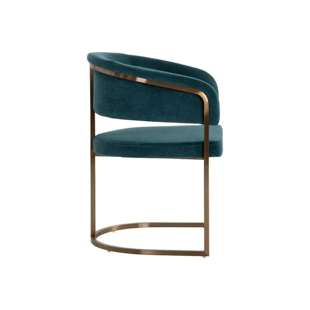 Marris Velvet Dining Armchair - LOOMLAN - SUNPAN - Dining Chairs