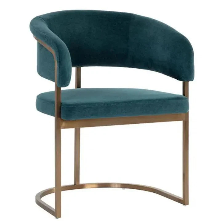 Marris Velvet Dining Armchair - LOOMLAN - SUNPAN - Dining Chairs
