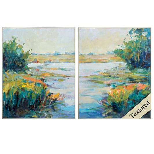 Marsh Colors Green Framed Wall Art 2PC