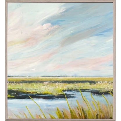 Marshlands II Blue Framed Wall Art