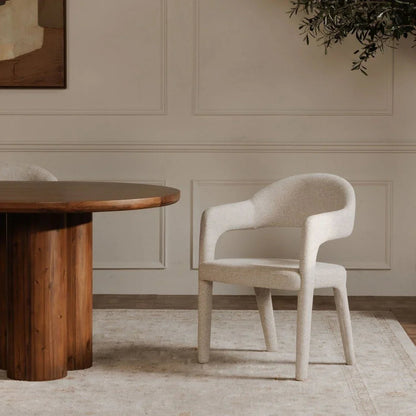 Martens With Arms Metal Dining Chair - LOOMLAN - Moe's Home - Dining Chairs