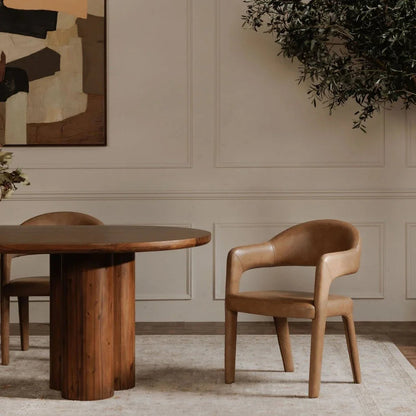 Martens With Arms Metal Dining Chair - LOOMLAN - Moe's Home - Dining Chairs