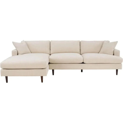 Martha Left Sectional Sofa - Beach Alabaster - LOOMLAN - LH Imports - Sectionals