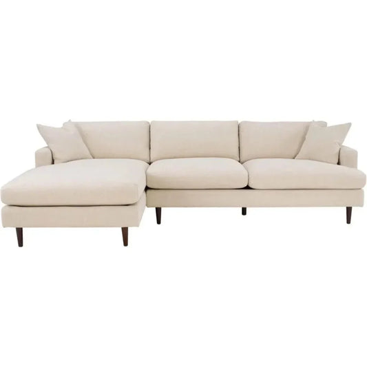 Martha Left Sectional Sofa - Beach Alabaster - LOOMLAN - LH Imports - Sectionals