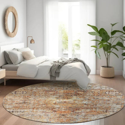 Martha Orange Washable Indoor - Outdoor Rug - LOOMLAN - LOOMLAN Rugs - Outdoor Rugs