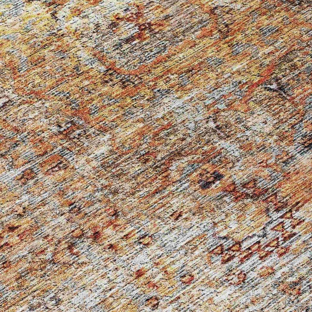 Martha Orange Washable Indoor - Outdoor Rug - LOOMLAN - LOOMLAN Rugs - Outdoor Rugs