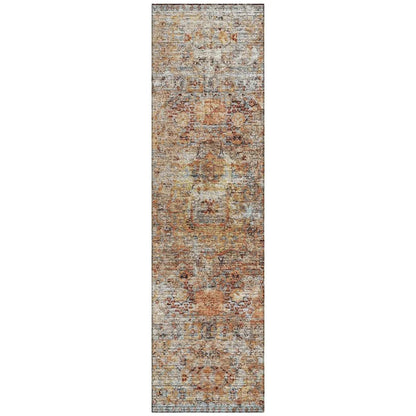 Martha Orange Washable Indoor - Outdoor Rug - LOOMLAN - LOOMLAN Rugs - Outdoor Rugs