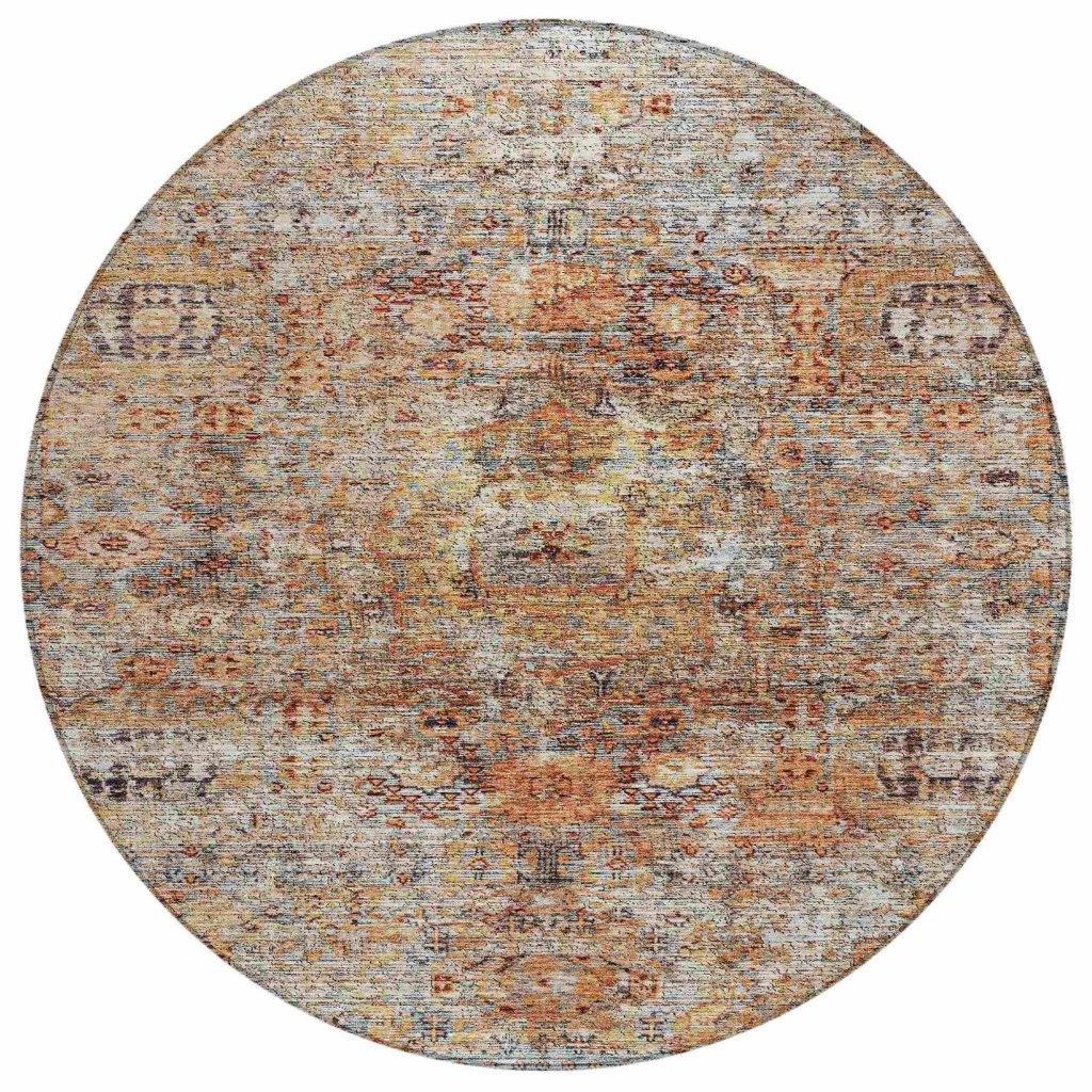 Martha Orange Washable Indoor - Outdoor Rug - LOOMLAN - LOOMLAN Rugs - Outdoor Rugs