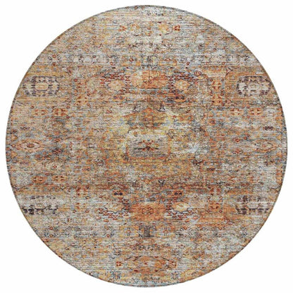 Martha Orange Washable Indoor - Outdoor Rug - LOOMLAN - LOOMLAN Rugs - Outdoor Rugs