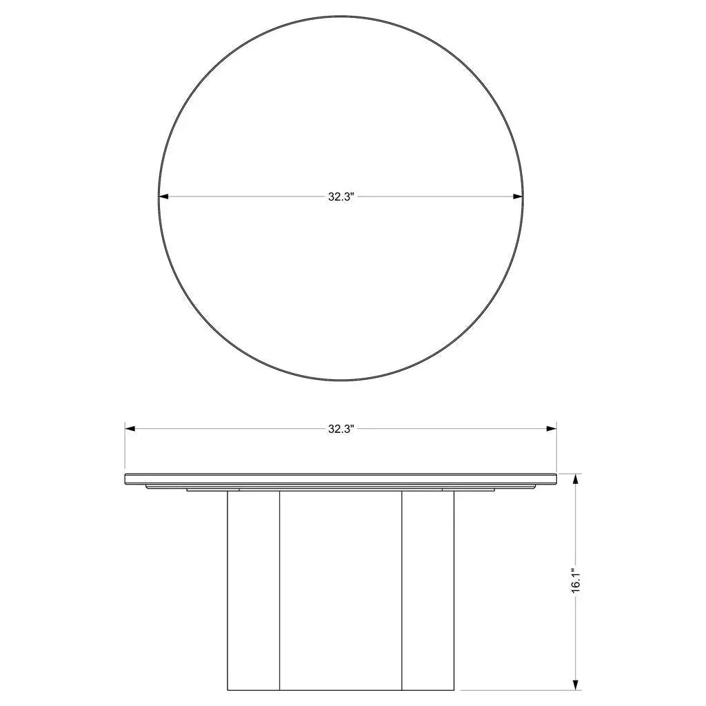 Martie Marble Top Round Coffee Table - LOOMLAN - Urbia - Coffee Tables