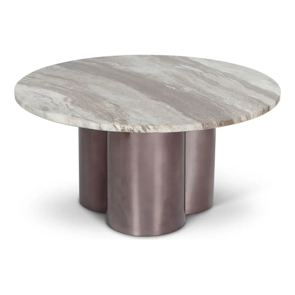 Martie Marble Top Round Coffee Table - LOOMLAN - Urbia - Coffee Tables