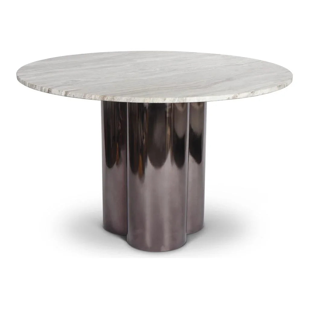 Martie Marble Top Round Dining Table-Dining Tables-Urbia-LOOMLAN