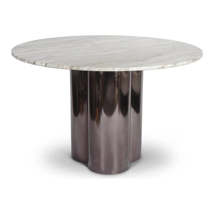 Martie Marble Top Round Dining Table-Dining Tables-Urbia-LOOMLAN