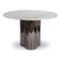 Martie Marble Top Round Dining Table-Dining Tables-Urbia-LOOMLAN
