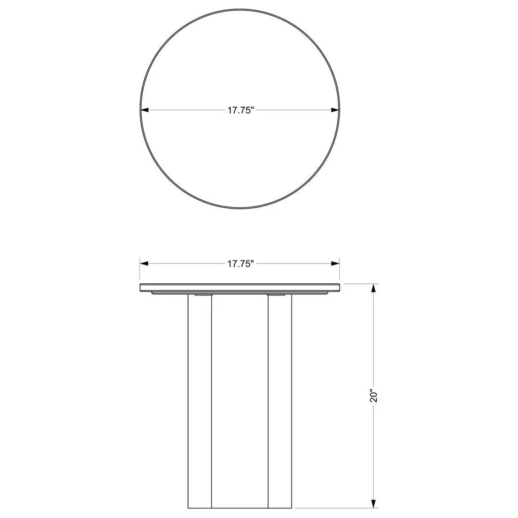 Martie Marble Top Round Side Table - LOOMLAN - Urbia - Side Tables