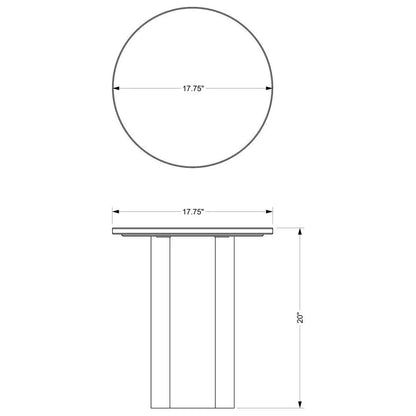 Martie Marble Top Round Side Table - LOOMLAN - Urbia - Side Tables