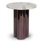 Martie Marble Top Round Side Table - LOOMLAN - Urbia - Side Tables