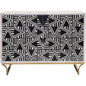 Martina Wood and Resin Black Bar Cabinet-Home Bar Cabinets-Bassett Mirror-LOOMLAN