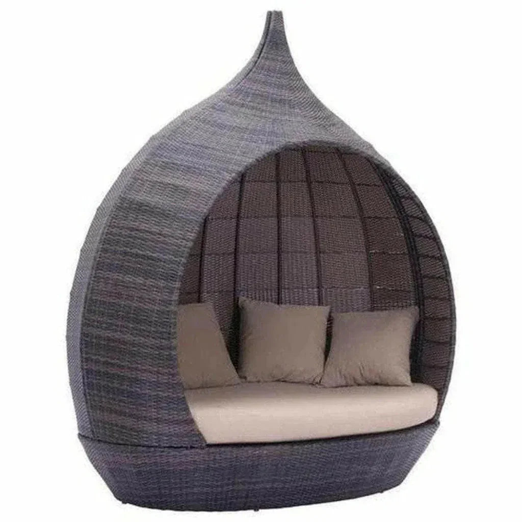 Martinique Beach Daybed Brown & Beige-Outdoor Daybeds-Zuo Modern-LOOMLAN