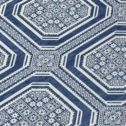 Maruna Blue Washable Indoor - Outdoor Rug - LOOMLAN - LOOMLAN Rugs - Outdoor Rugs